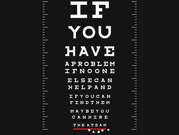 A Team Eye Chart