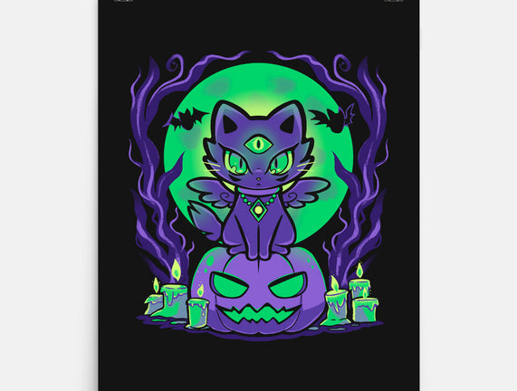 Spooky Moonlit Cat