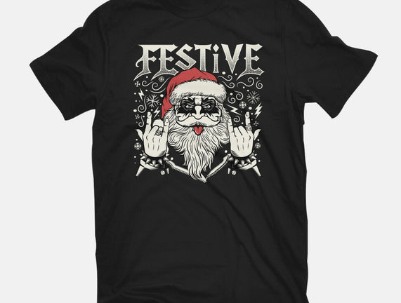 Festive Rock And Roll Santa