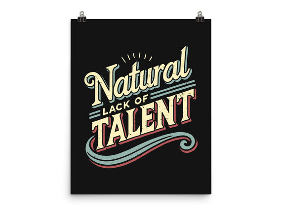 Natural Lack Of Talent