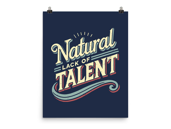 Natural Lack Of Talent