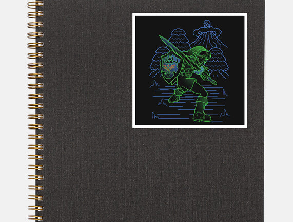 Neon Line-Art Hyrule Savior