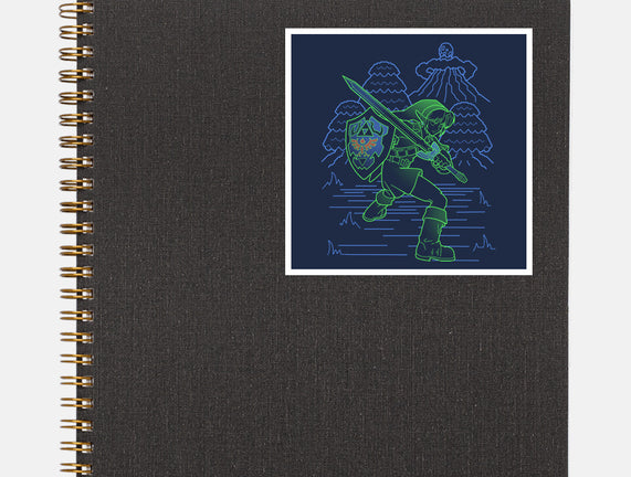 Neon Line-Art Hyrule Savior