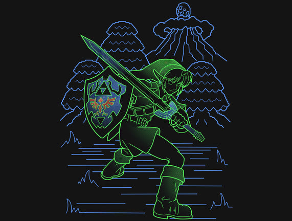 Neon Line-Art Hyrule Savior