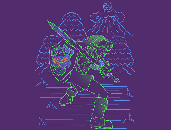 Neon Line-Art Hyrule Savior