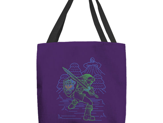 Neon Line-Art Hyrule Savior