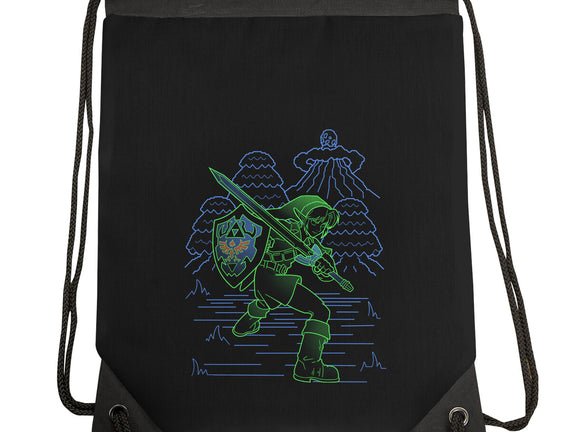 Neon Line-Art Hyrule Savior