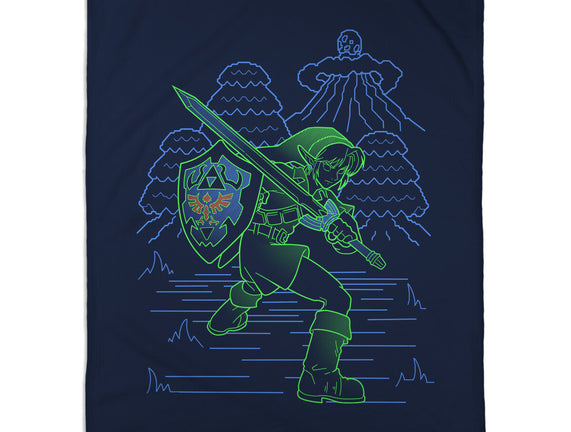 Neon Line-Art Hyrule Savior