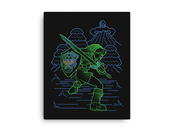 Neon Line-Art Hyrule Savior