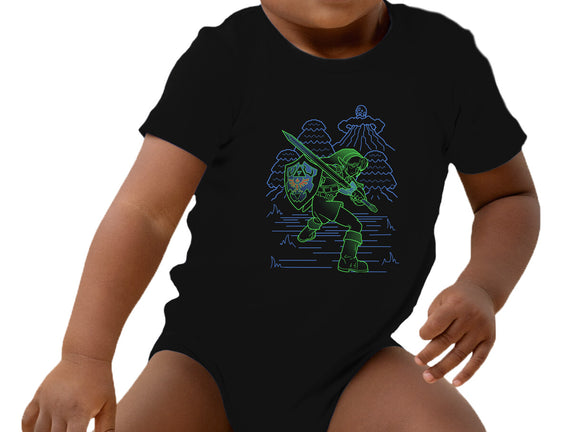Neon Line-Art Hyrule Savior