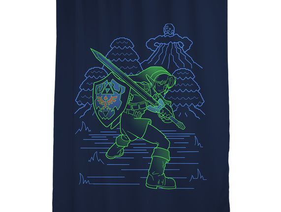 Neon Line-Art Hyrule Savior