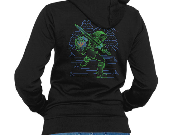 Neon Line-Art Hyrule Savior