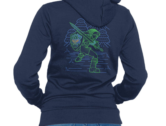 Neon Line-Art Hyrule Savior