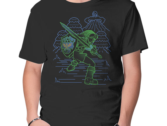 Neon Line-Art Hyrule Savior