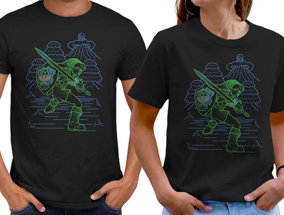 Neon Line-Art Hyrule Savior