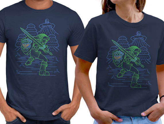 Neon Line-Art Hyrule Savior