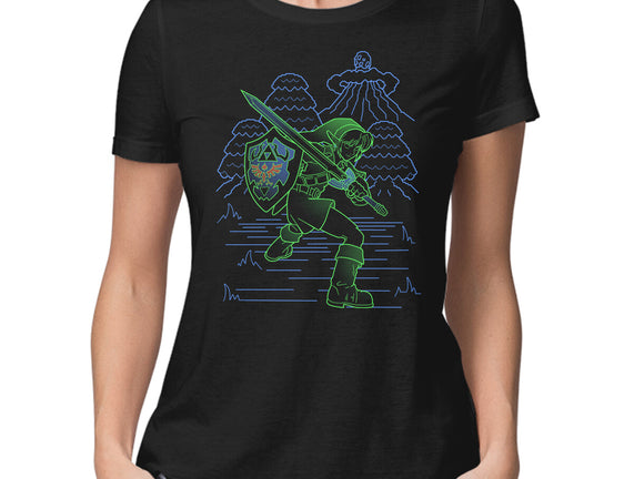 Neon Line-Art Hyrule Savior