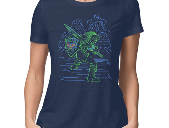 Neon Line-Art Hyrule Savior