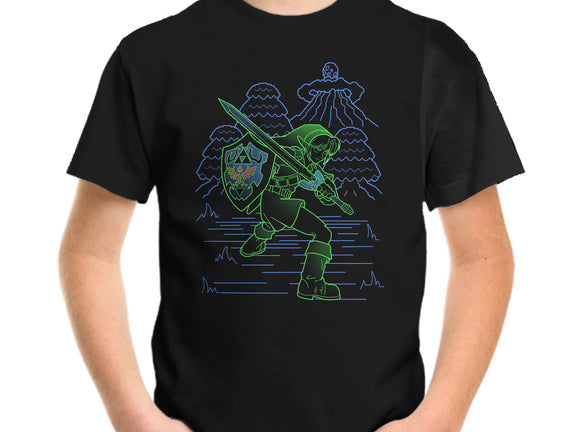 Neon Line-Art Hyrule Savior