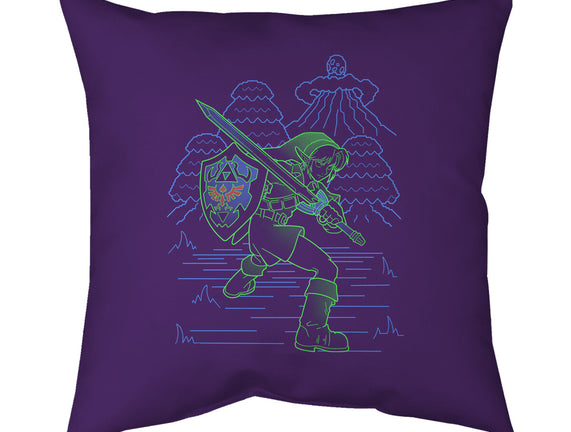 Neon Line-Art Hyrule Savior