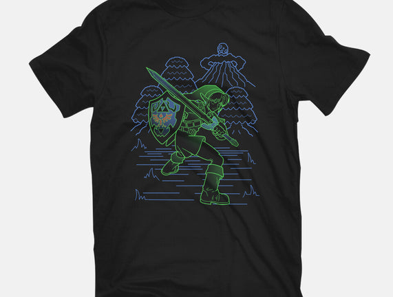 Neon Line-Art Hyrule Savior