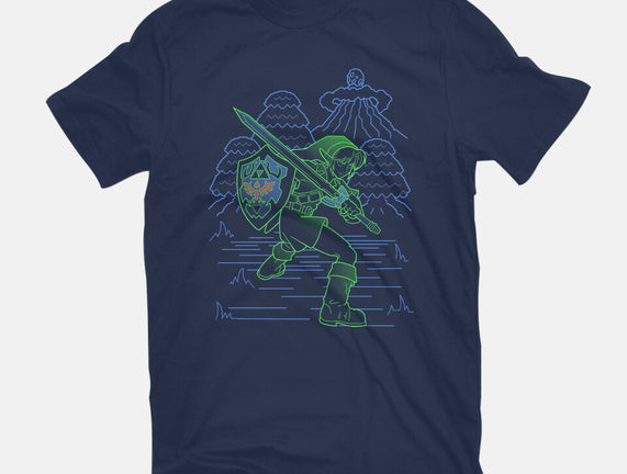Neon Line-Art Hyrule Savior