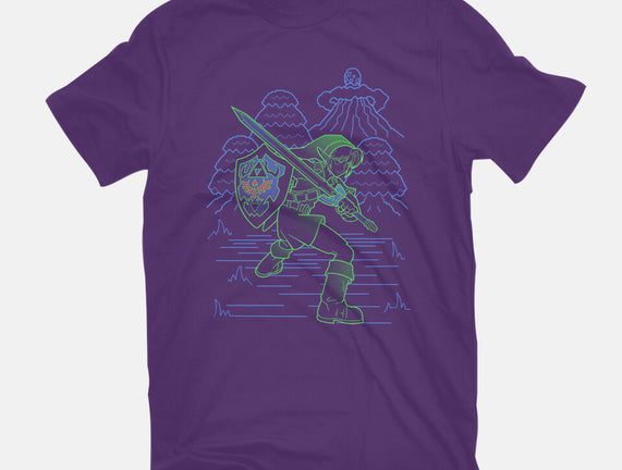 Neon Line-Art Hyrule Savior