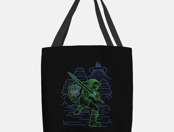 Neon Line-Art Hyrule Savior