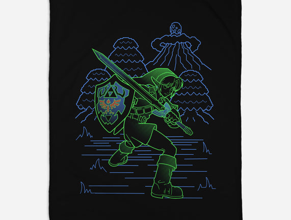Neon Line-Art Hyrule Savior