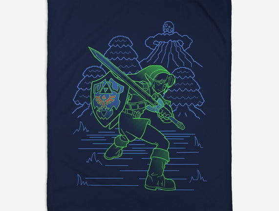 Neon Line-Art Hyrule Savior
