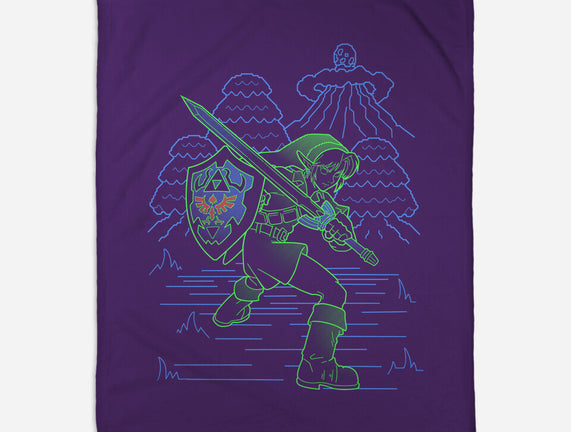 Neon Line-Art Hyrule Savior