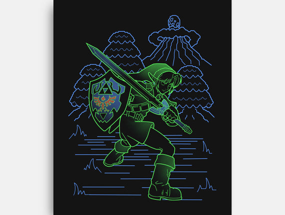 Neon Line-Art Hyrule Savior