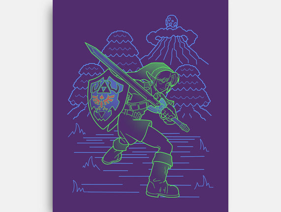 Neon Line-Art Hyrule Savior