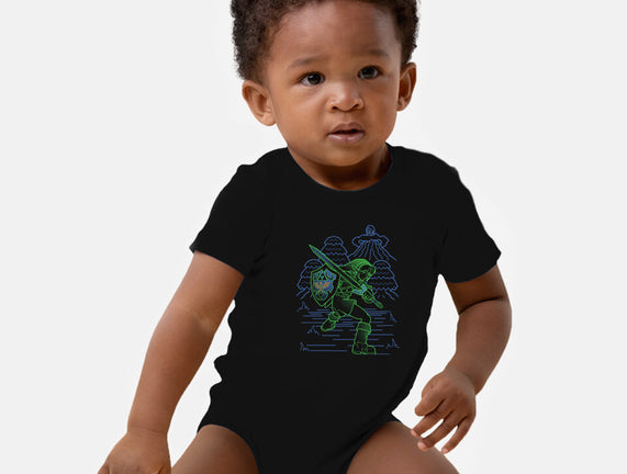 Neon Line-Art Hyrule Savior