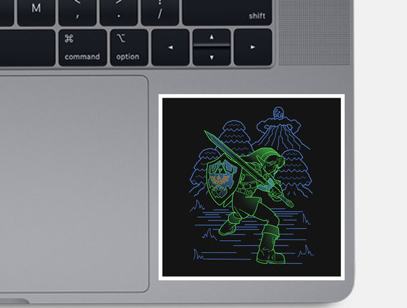 Neon Line-Art Hyrule Savior