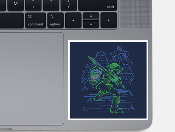 Neon Line-Art Hyrule Savior