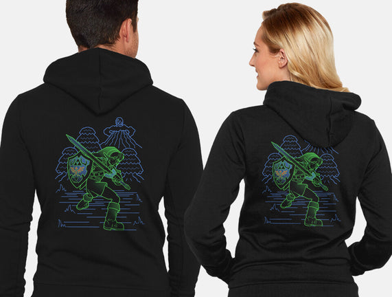 Neon Line-Art Hyrule Savior