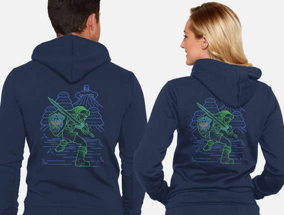 Neon Line-Art Hyrule Savior