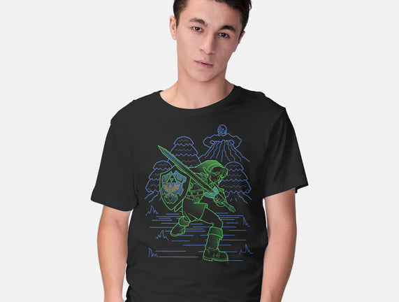 Neon Line-Art Hyrule Savior