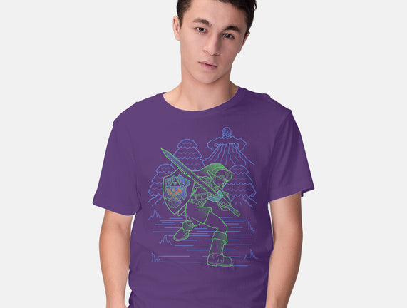 Neon Line-Art Hyrule Savior