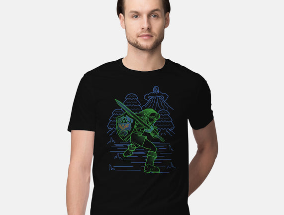 Neon Line-Art Hyrule Savior