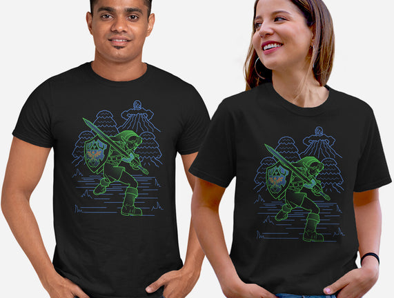 Neon Line-Art Hyrule Savior