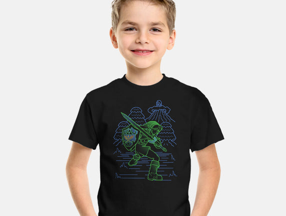 Neon Line-Art Hyrule Savior