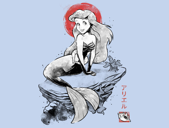 Queen Of The Wave Sumi-e