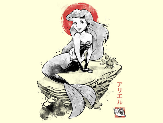 Queen Of The Wave Sumi-e