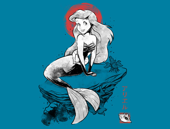 Queen Of The Wave Sumi-e