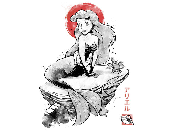 Queen Of The Wave Sumi-e