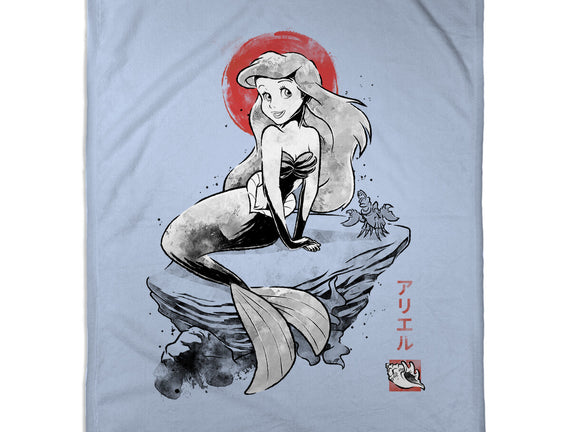 Queen Of The Wave Sumi-e