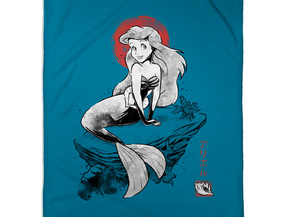 Queen Of The Wave Sumi-e
