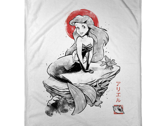 Queen Of The Wave Sumi-e